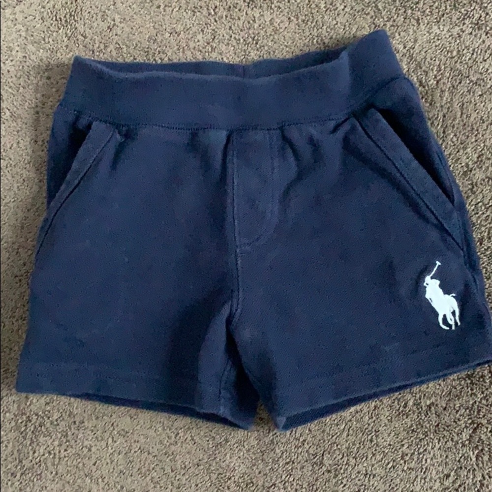 Navy blue Ralph Lauren sweatshorts size 6 mo